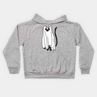 Boo Sheet Halloween Cat Kids Hoodie